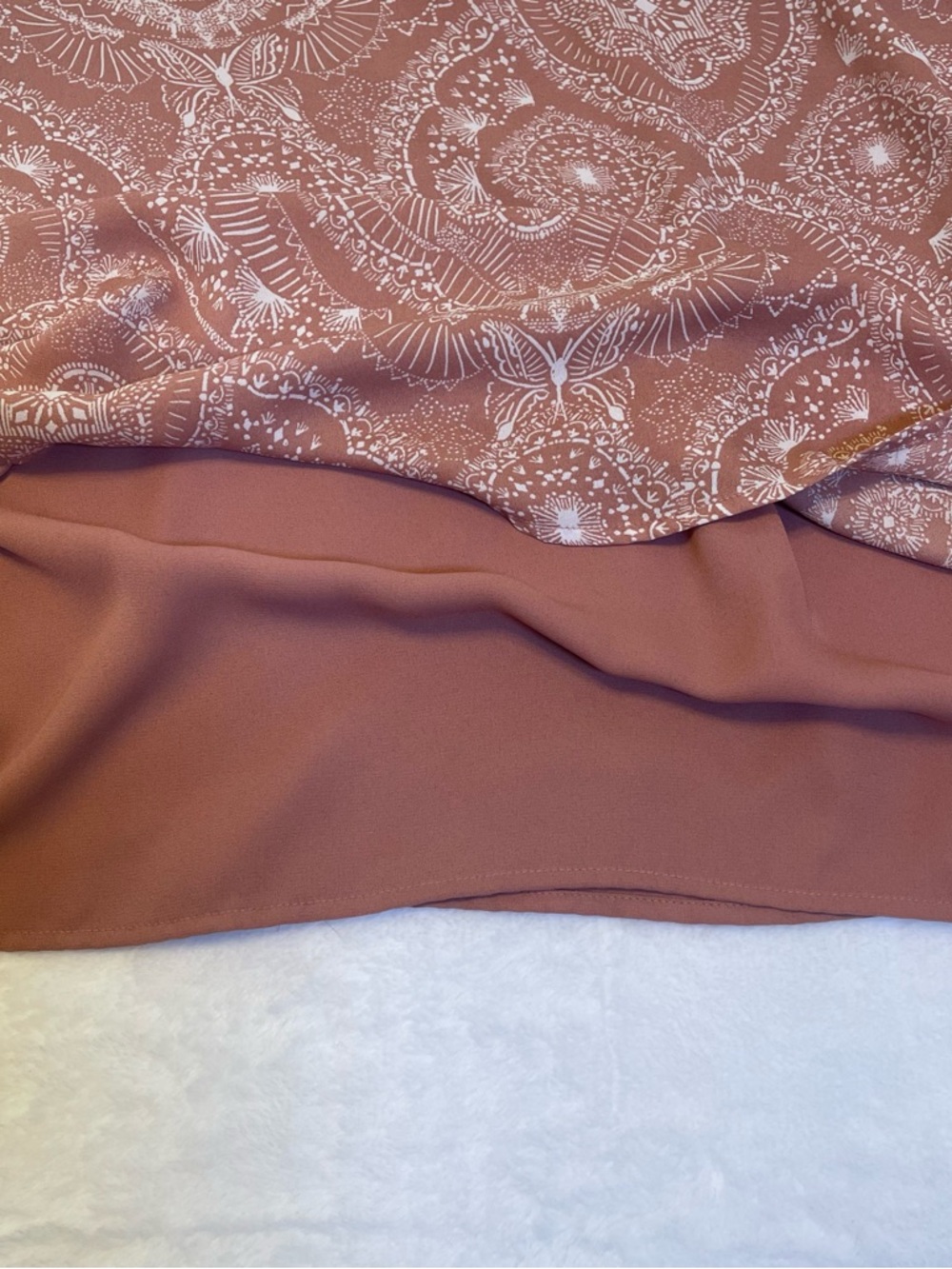 Maurices Women’s XL Dusty Rose Paisley Crisscross V-Neck Tank Lined Blouse - Picture 6 of 9